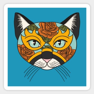 Lucha Libre Mask Cat Magnet